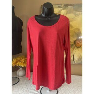 NOBO No Boundaries Red Long Sleeve T-Shirt Top Size XL.